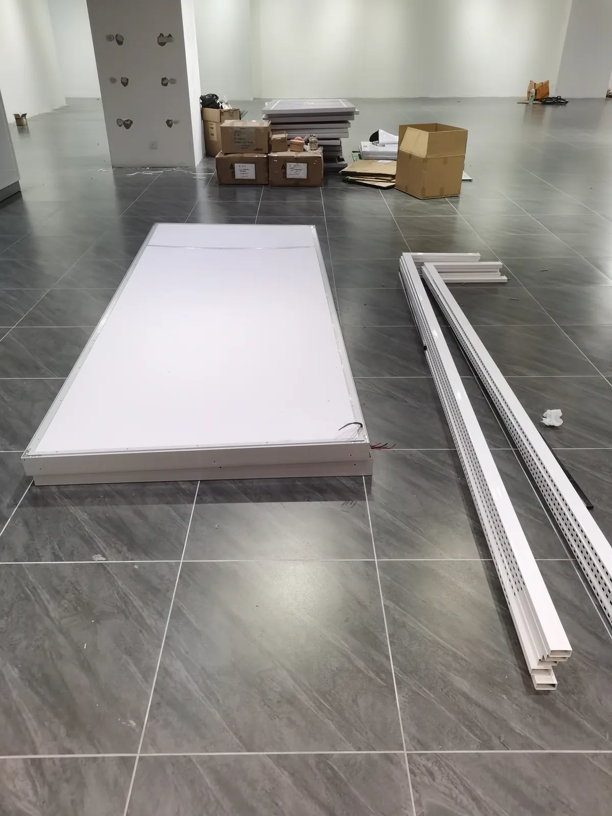 Removed fit-out materials on the floor at Lalaport